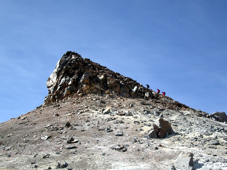 am Gipfelaufbau des Cerro Soquete