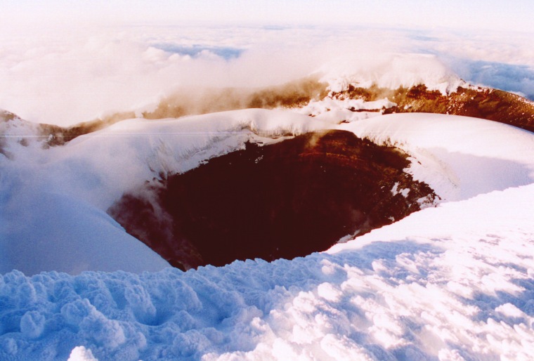 Blick in den Krater