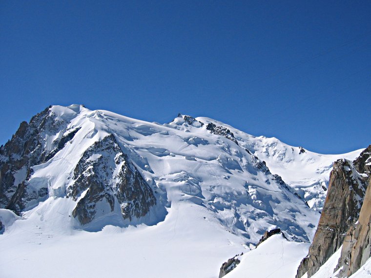 Mont Blanc du Tacul, Mont Maudit und Mont Blanc