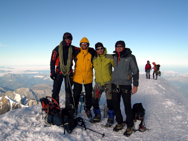 Am Gipfel des Mont Blanc (4810 m)