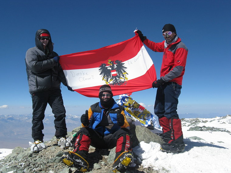 Bernhard, Churchy und Sepp am Gipfel