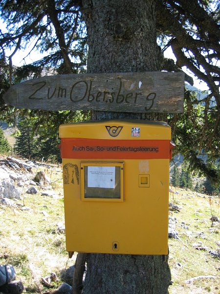 Postkasten am Gippeltörl