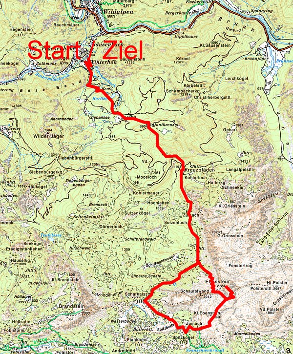 Route auf den Ebenstein (Hochschwab)