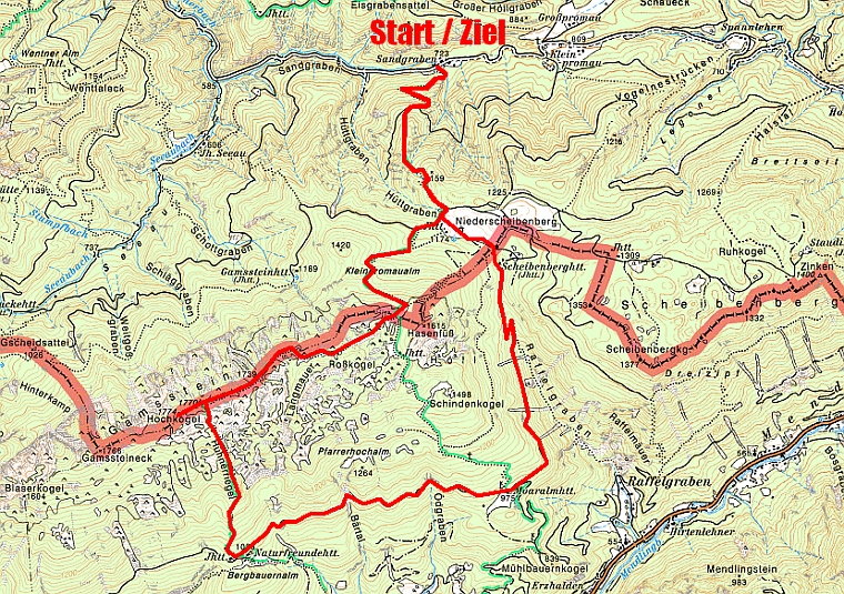 Route Gamsstein