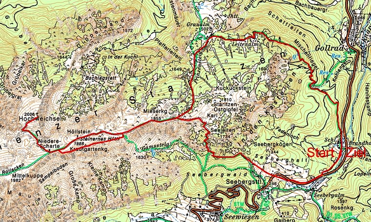 Route auf die Hochweichsel (Hochschwab)