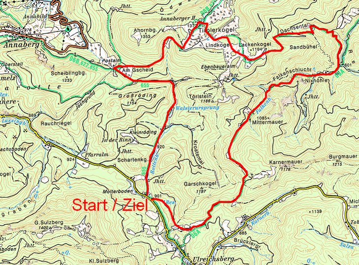 Route auf den Tirolerkogel