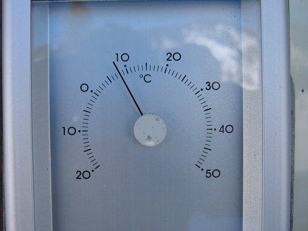 Thermometer bei der Ybbstalerhütte