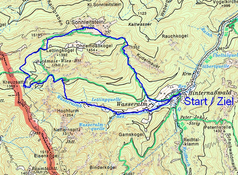Route auf den Großen Sonnleitstein
