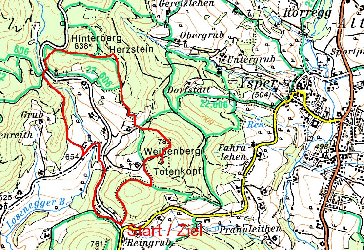 Route zum Herzstein