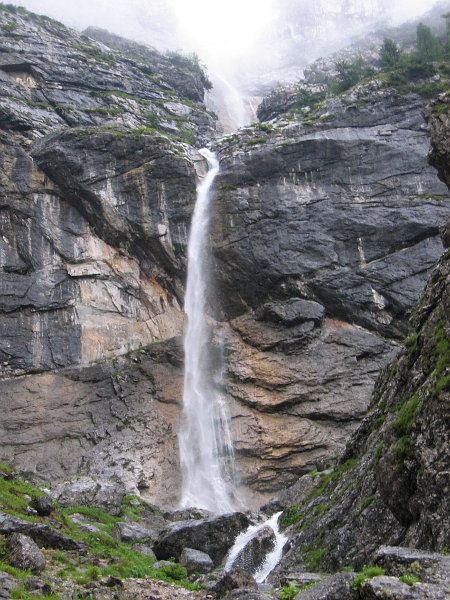 Der Wasserfall beim Aufstieg