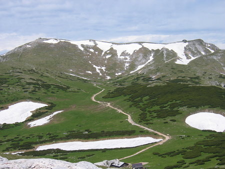 Blick zurück zum Schneeberg
