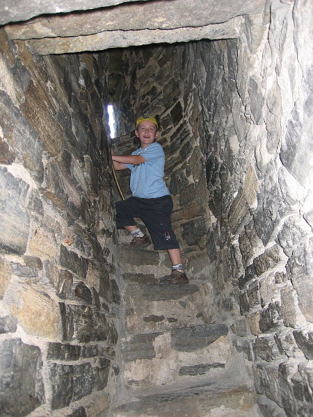 Michael im Bergfried der Ruine
